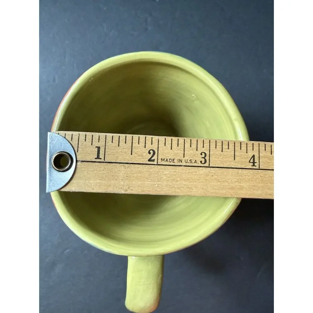 Pier 1 Urban Dots Multi-Color Large Earthenware Mug 16oz Retired Modernist Deco